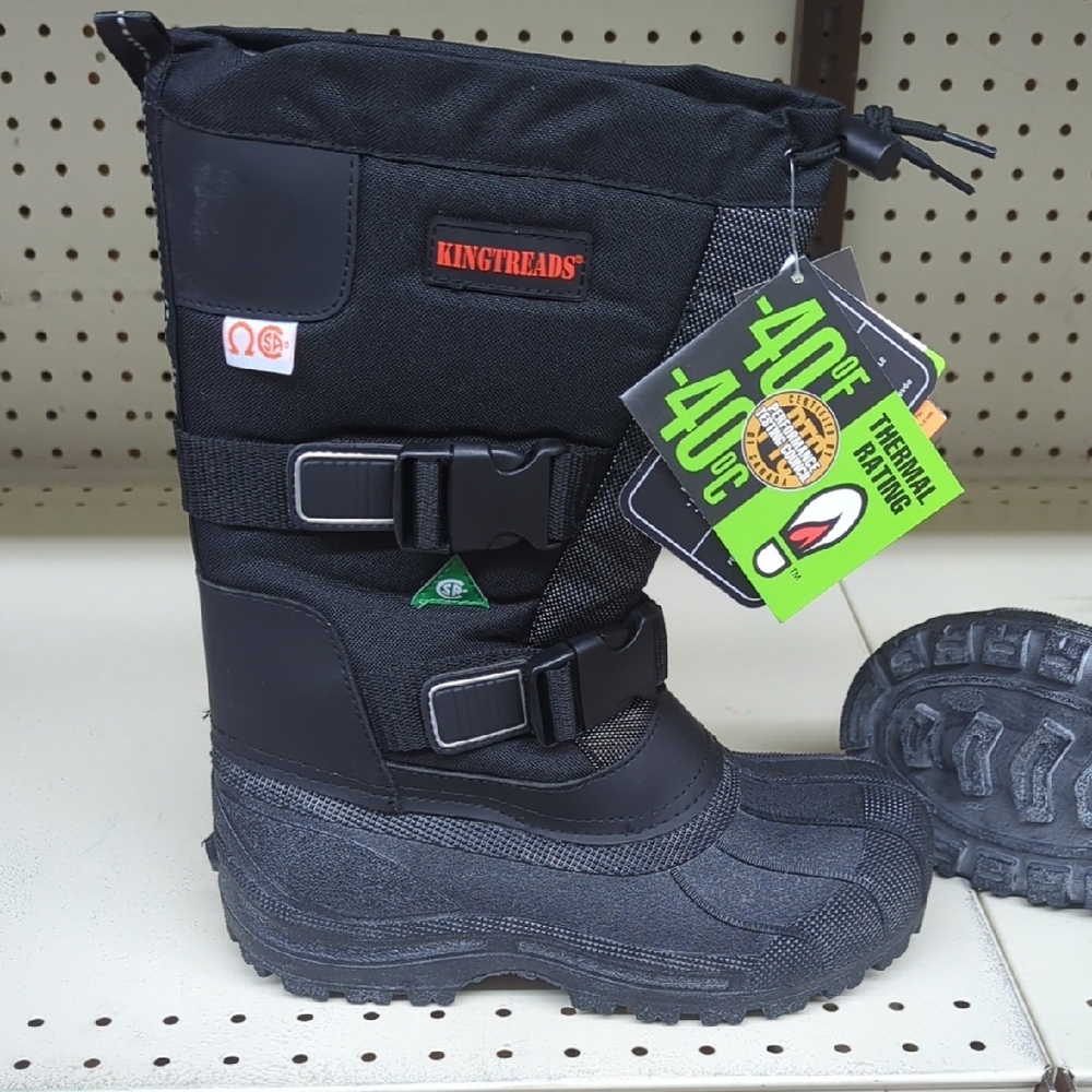 KingTreads Black Insulated Winter Boots -40C Thermal Rating